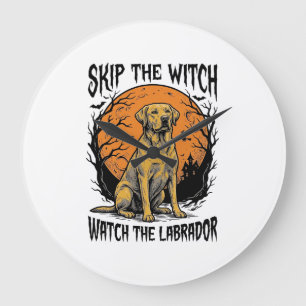 Halloween Labrador Shirt met Waarschuwing voor Spo Grote Klok