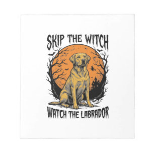 Halloween Labrador T-shirt met griezelige hondwaar Notitieblok
