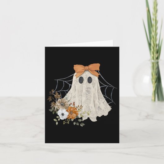Halloween Lace Ghost Kaart (Voorkant)