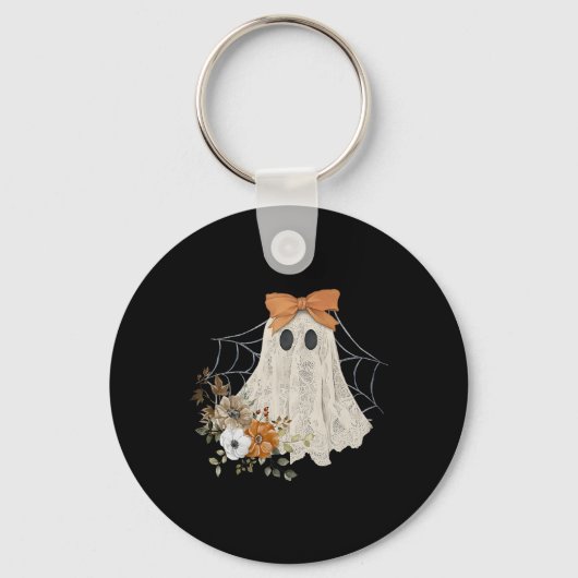 Halloween Lace Ghost Sleutelhanger (Voorkant)