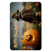 Halloween lachende pompoen foto magneet (Verticaal)