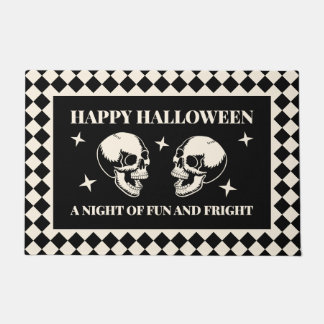 Halloween Lachende Schedels Plezier en Angst Deurmat
