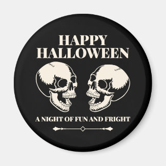 Halloween Lachende Schedels Plezier en Angst Magneet