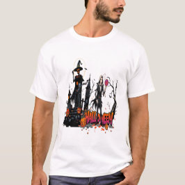 halloween ladies graffiti art 3D cool family T-shirt