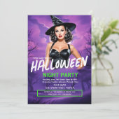 Halloween Ladies Night Club Bar Flyer uitnodiging (Staand voorkant)