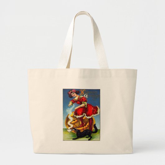  Halloween Lady in Red Grote Tote Bag (Voorkant)