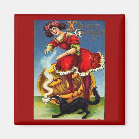  Halloween Lady in Red Magneet (Voorkant)