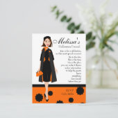 Halloween Lady Kaart (Staand voorkant)