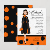 Halloween Lady Kaart (Voorkant / Achterkant)