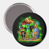 Halloween Lady Scarecrow Pumpkin Head RIP Bats Magneet (Voorkant / Achterkant)