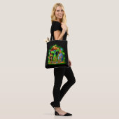 Halloween Lady Scarecrow Pumpkin Head RIP Bats Tote Bag (Op model)