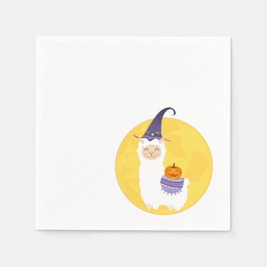 Halloween Lama Feestje Servet (Voorkant)