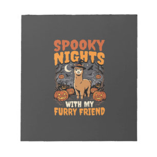 Halloween Lama Nacht Notitieblok