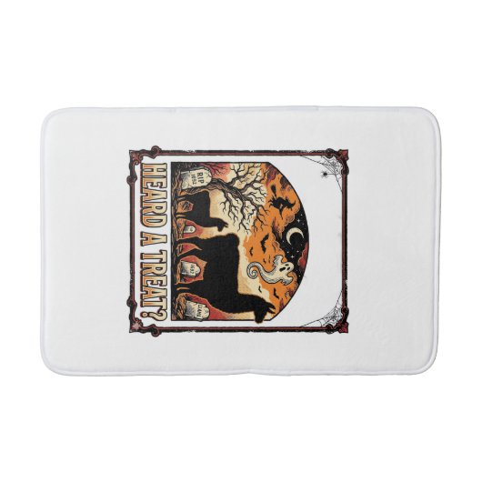 Halloween Lama Shirt Griezels Behandeling Kerkhof Badmat (Voorkant)