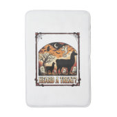 Halloween Lama Shirt Griezels Behandeling Kerkhof Badmat (Voorkant Verticaal)