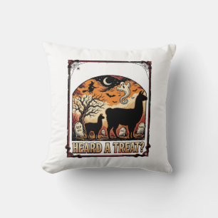 Halloween Lama Shirt Griezels Behandeling Kerkhof Kussen