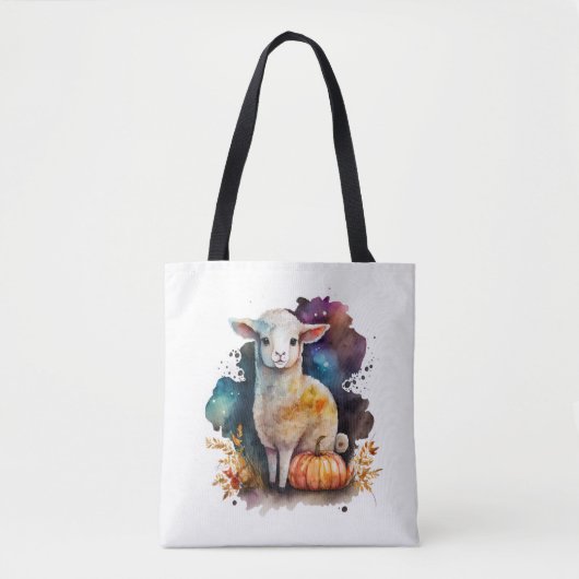 Halloween Lamb Pumpkin Tote Bag (Voorkant)
