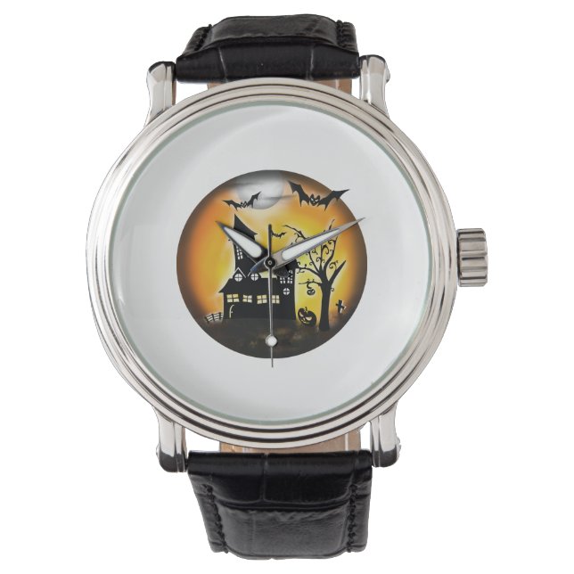 Halloween landschap horloge (Voorkant)