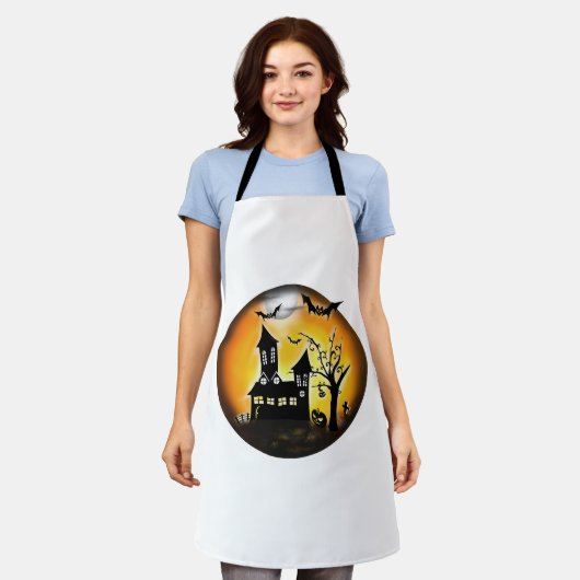 Halloween landschap schort (Gedragen)