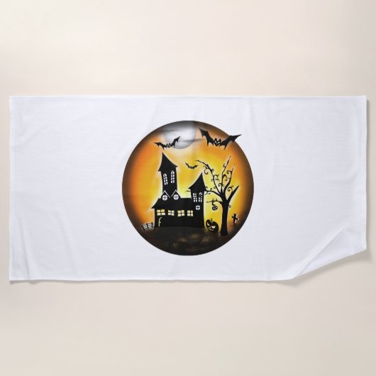 Halloween landschap strandlaken (Voorkant)