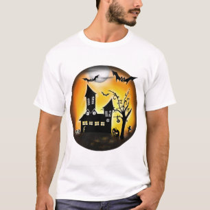 Halloween landschap t-shirt