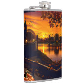 Halloween Landschap Twee Heupfles (Rechts)