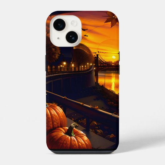 Halloween Landschap Twee iPhone Hoesje (Achterkant)