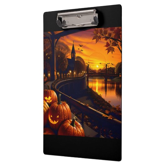 Halloween Landschap Twee Klembord (Links)