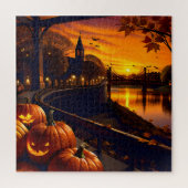Halloween Landschap Twee Legpuzzel (Verticaal)