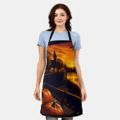 Halloween Landschap Twee Schort (Gedragen)