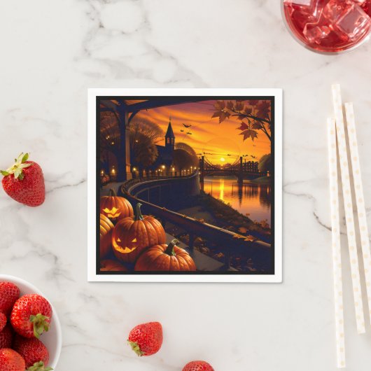 Halloween Landschap Twee Servet (Insitu)