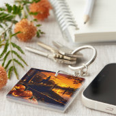 Halloween Landschap Twee Sleutelhanger (Voorkant Rechts)