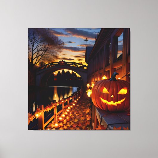 Halloween Landschap Vier Canvas Afdruk (Voorkant)