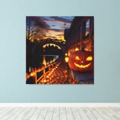 Halloween Landschap Vier Canvas Afdruk (Insitu (Houten vloer))
