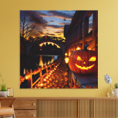 Halloween Landschap Vier Canvas Afdruk (Insitu (Woonkamer))