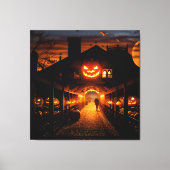 Halloween landschap vijf canvas afdruk (Voorkant)