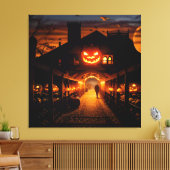 Halloween landschap vijf canvas afdruk (Insitu (Woonkamer))