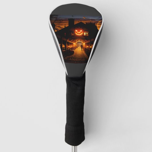Halloween landschap vijf golfheadcover (Voorkant)