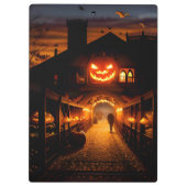 Halloween landschap vijf klembord (Achterkant)