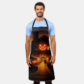 Halloween landschap vijf schort (Gedragen)