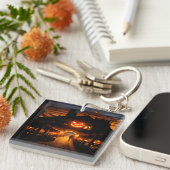 Halloween landschap vijf sleutelhanger (Voorkant Rechts)