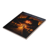 Halloween landschap vijf tegeltje (Zijkant)