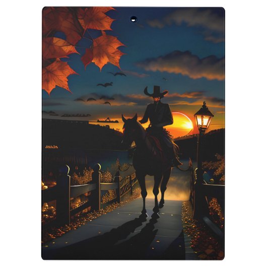 Halloween Landschap Zeven Klembord (Achterkant)