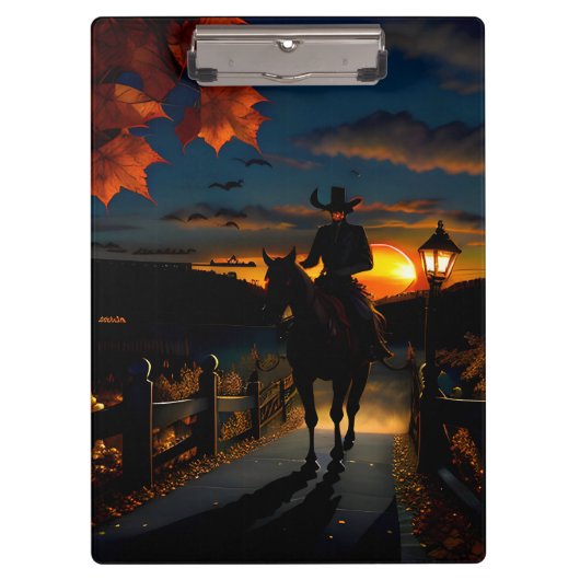 Halloween Landschap Zeven Klembord (Voorkant)