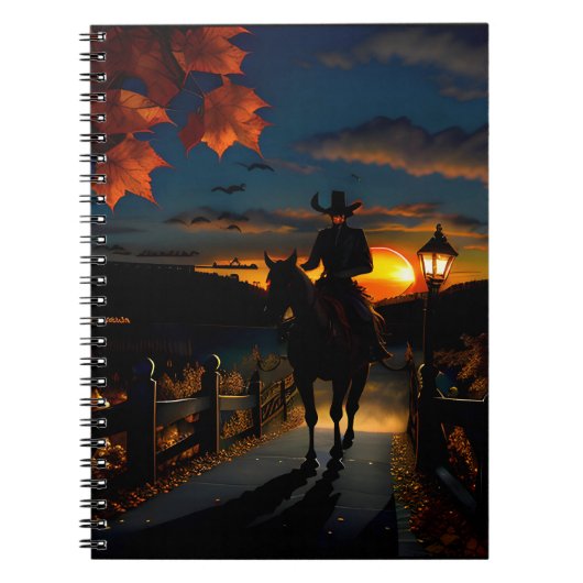 Halloween Landschap Zeven Notitieboek (Voorkant)