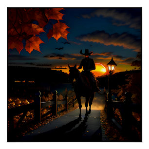 Halloween Landschap Zeven Perfect Poster