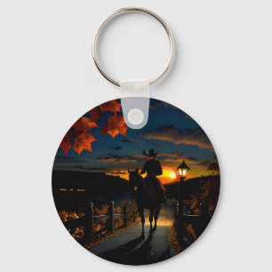 Halloween Landschap Zeven Sleutelhanger