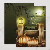 Halloween Lantern Invitation Kaart (Voorkant / Achterkant)