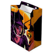 Halloween Large Gift Bag Medium Cadeauzakje (Voorkant Gekanteld)
