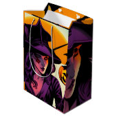 Halloween Large Gift Bag Medium Cadeauzakje (Achterkant Gekanteld)